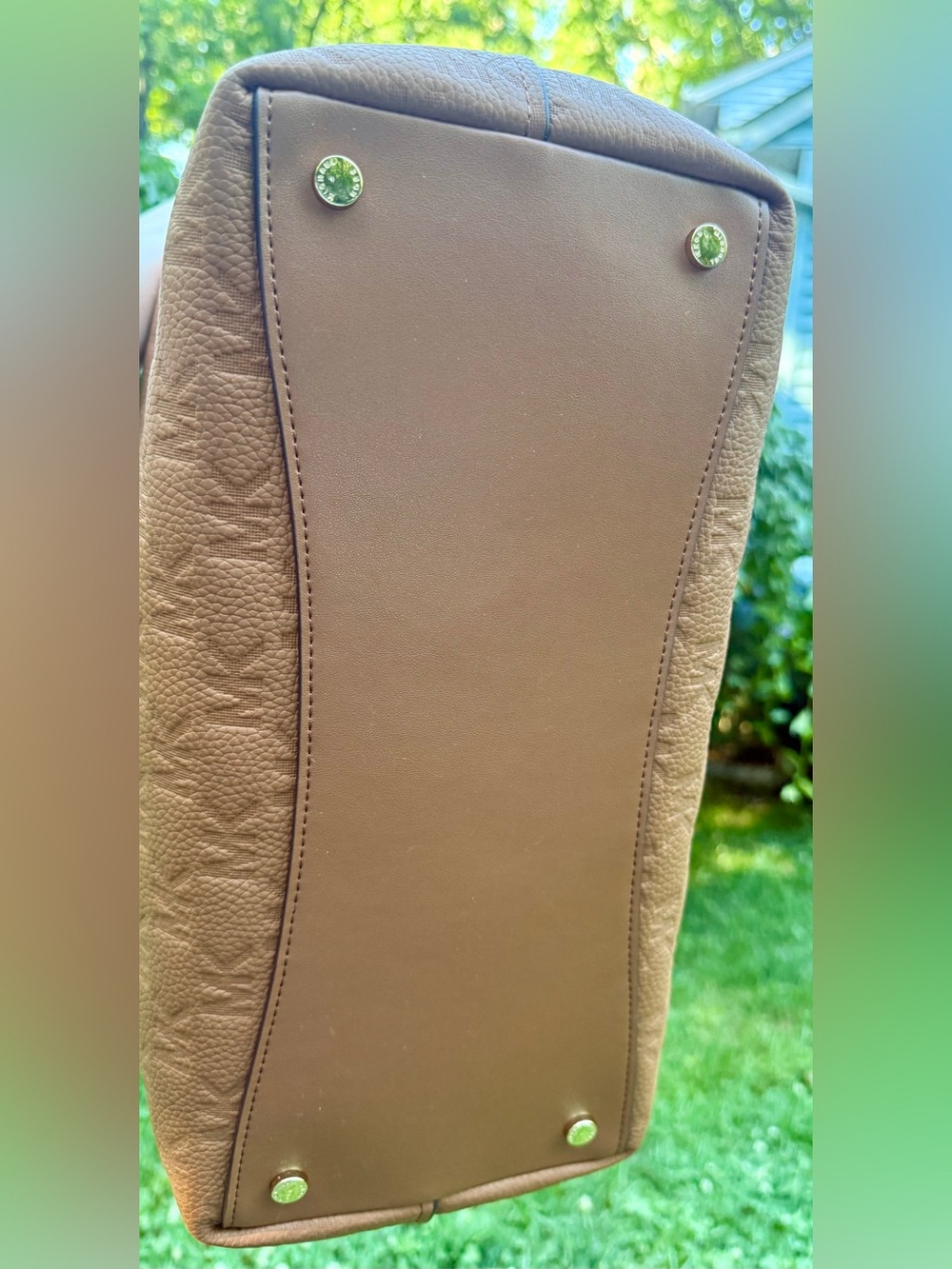 Michael Kors brown Embossed Leather Tote - Picture 12 of 16